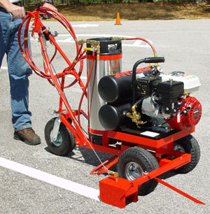 Parking Lot Line Painting Machine Trueline Model T2000-5 Gas Powered Paint Striping Machine